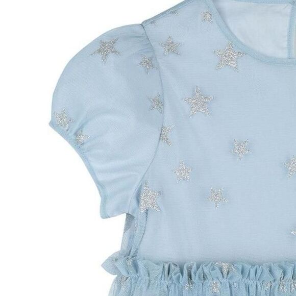 NWT Stella Mc Cartney child light blue tulle dress with silver star Size 8 - Picture 3 of 8